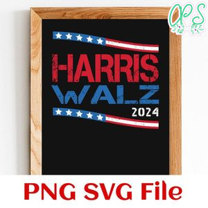 Harris Walz 2024 USA Flag SVG PNG Customizable Instant Download