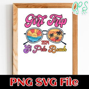 Girls Trip St Pete Beach Florida 2024 PNG SVG Customizable Instant Download
