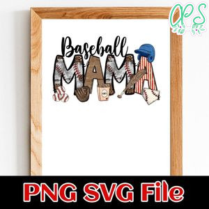 Baseball Mama 2 Customer Request PNG file template