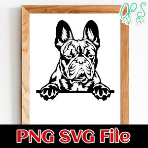 French Bulldog PNG SVG file template