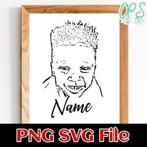 Make Photo into Potrait lines PNG SVG file template