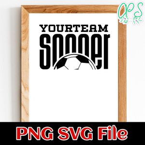 Soccer custom Name PNG SVG design template