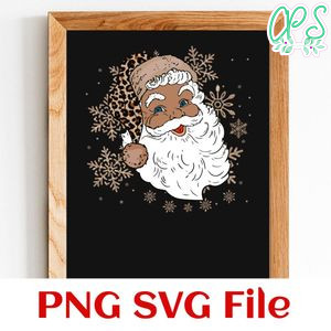 Melanin santa PNG SVG file template