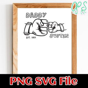 Fist Bump New Dad SVG PNG design template