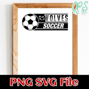 Wolves Soccer SVG design template