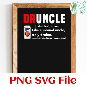 Druncle Miller Lite definition SVG PNG design template