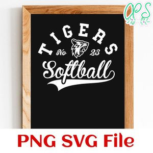 Tigers Softball Team SVG Customizable
