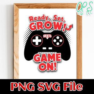 Ready to set grow game on PNG design template