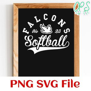 Falcons Softball Team SVG Customizable