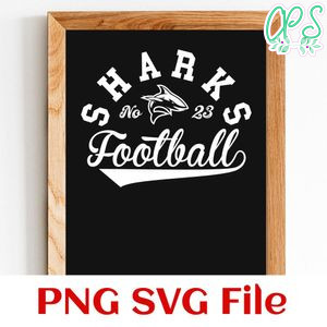 Sharks Football Team SVG Customizable