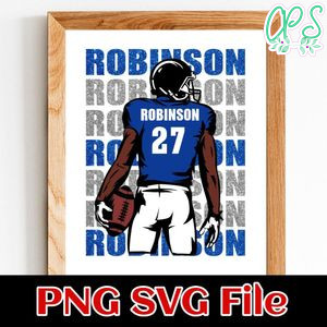 Football player customizable Customer Request PNG file template