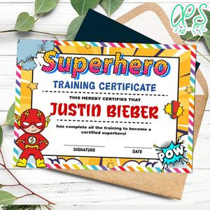 The Flash Certificate Template Customizable Instant Download