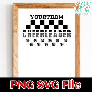 Cheerleader Team Banner SVG design template