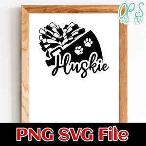 Huskie Cheer PNG SVG Customizable Instant Download