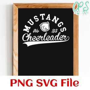 Mustangs Cheerleader Team SVG Customizable