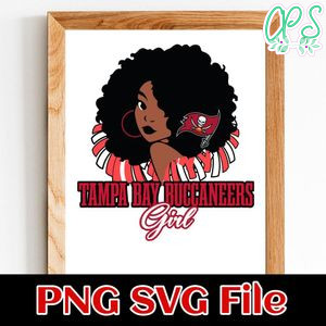 Tampa Bay Buccaneers girl PNG SVG file template