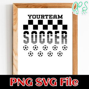 Soccer Team Banner SVG design template