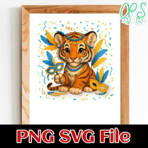 Mardi Gras Tiger Customer Request PNG file template