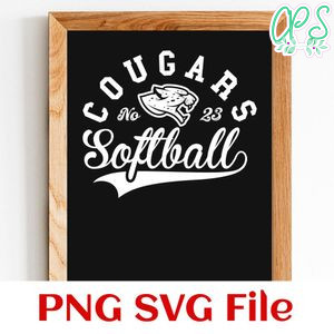 Cougars Softball Team SVG Customizable