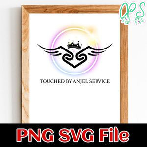 Touched By Anjel logo Customer Request PNG file template