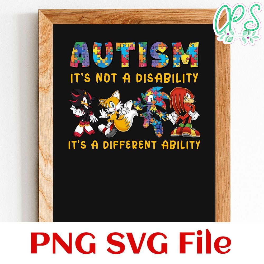 Autism sonic Customer Request PNG file template