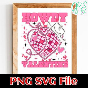 Howdy Valentine's Day PNG SVG file template