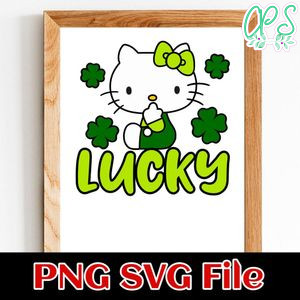 Lucky Hello Kitty PNG SVG file template