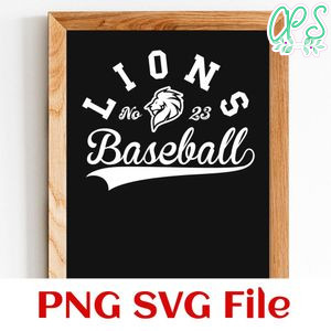 Lions Baseball Team SVG Customizable