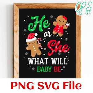 He or she what will baby be PNG SVG file template