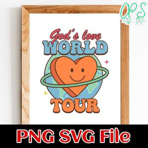 God’s Love World Tour PNG SVG design template
