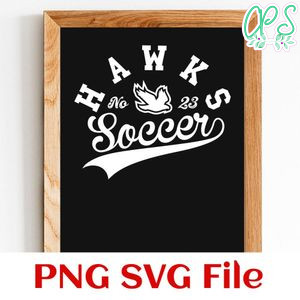 Hawks Soccer Team SVG Customizable