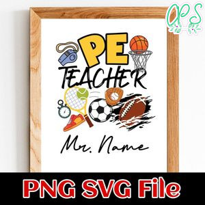 PE Teacher Customer Request PNG file template