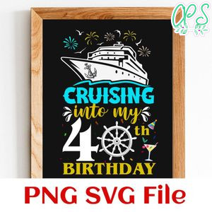 Cruising into my 40th birthday SVG PNG design template