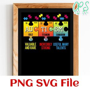 Autism Awareness Puzzle Periodic Customer Request PNG file template