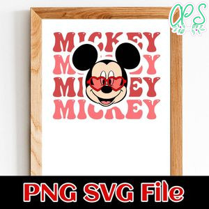 Be my valentines Mickey Mouse PNG SVG file template