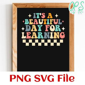 It's Beautiful Day for Learning PNG design template