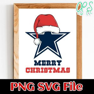 Dallas Cowboy Merry Christmas SVG Customizable Instant Download