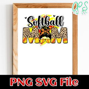 Softball mama PNG design template