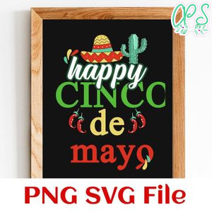Happy cinco de mayo PNG design template