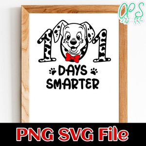 101 days smarter PNG SVG file template