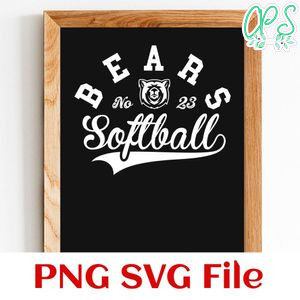 Bears Softball Team SVG Customizable