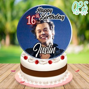Harry Styles Birthday Cake Topper Template Printable Instant Download