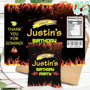 Takis Chip Bag Customizable template instant download