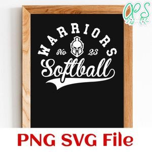 Warriors Softball Team SVG Customizable