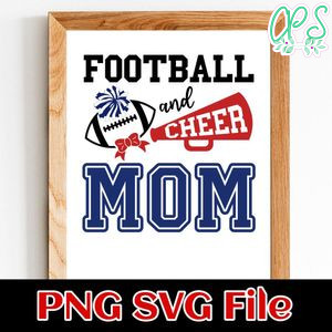 Football Cheer mom PNG design template