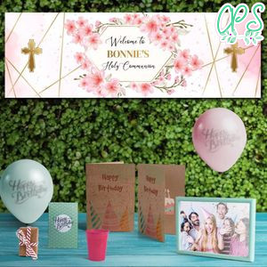 First Communion Banner Editable Template Instant Download