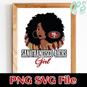 San Francisco 49ers girl PNG SVG file template