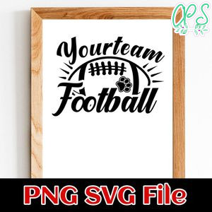 Custom Football your team name SVG PNG design template