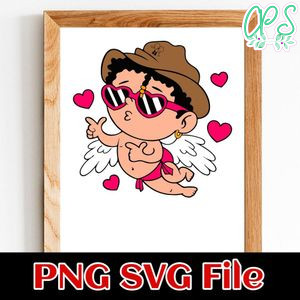Baby Benito Cupid Valentine's Day PNG SVG file template
