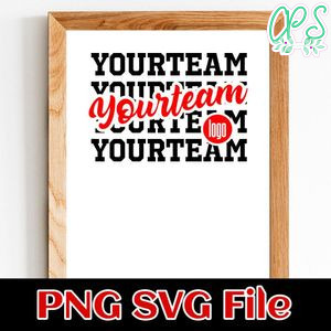 Custom Team name SVG PNG design template